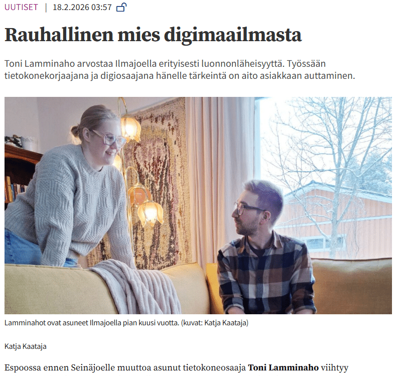 Yrittäjä Toni Lamminaho ResIT